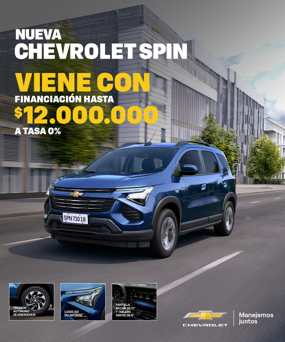 Chevrolet Spin financiado con plan Chevrolet.