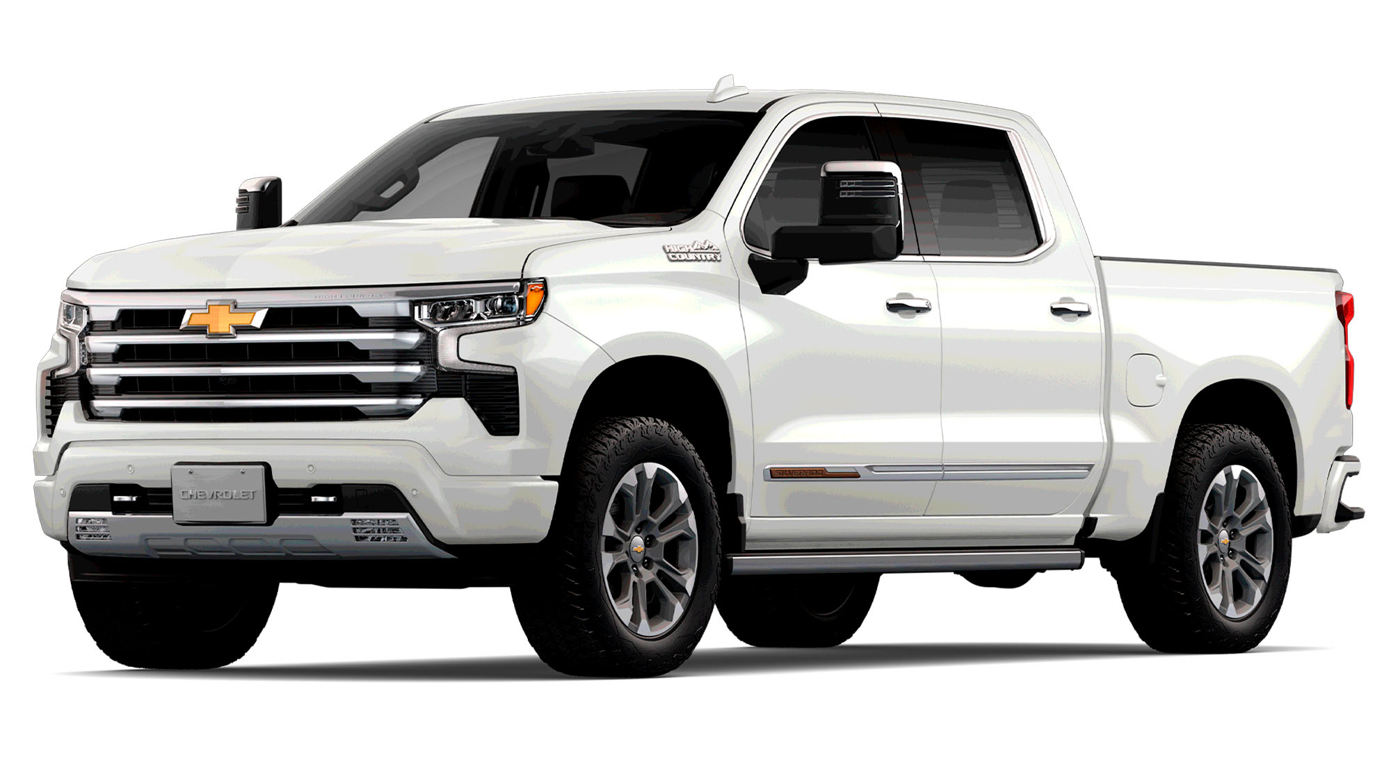 Chevrolet Silverado High Country en blanco polar.